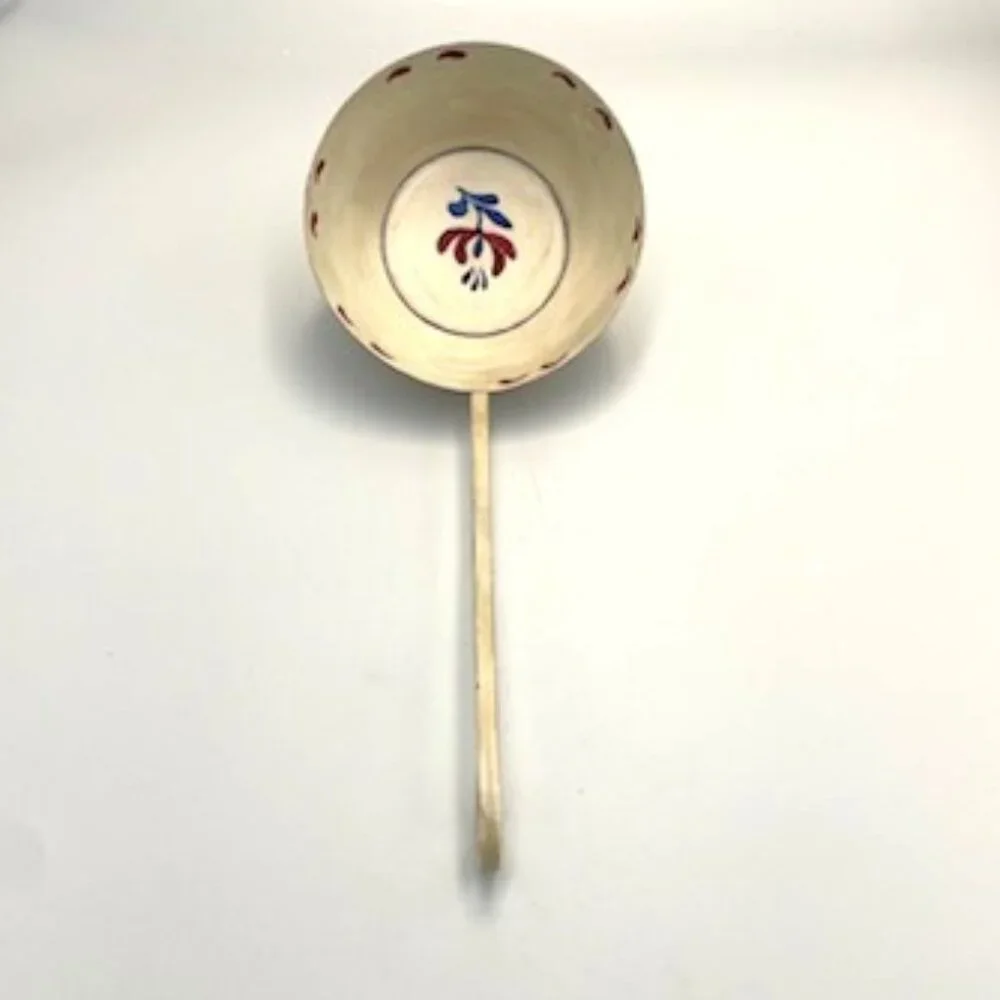Vintage Hand Painted Dipper Ladle Floral Farmhouse Cottage Decor Signed J Lovell